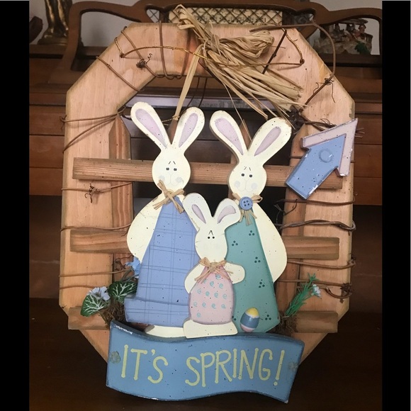 Rare Vintage 1970’s Wooden Rabbit Door Display - Picture 8 of 8